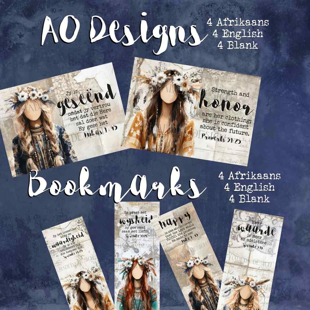 Boho Womens Day Bundle - Sublimation, Digital and DTF Printing up to A0 Size, Scrapbooking, Landscape