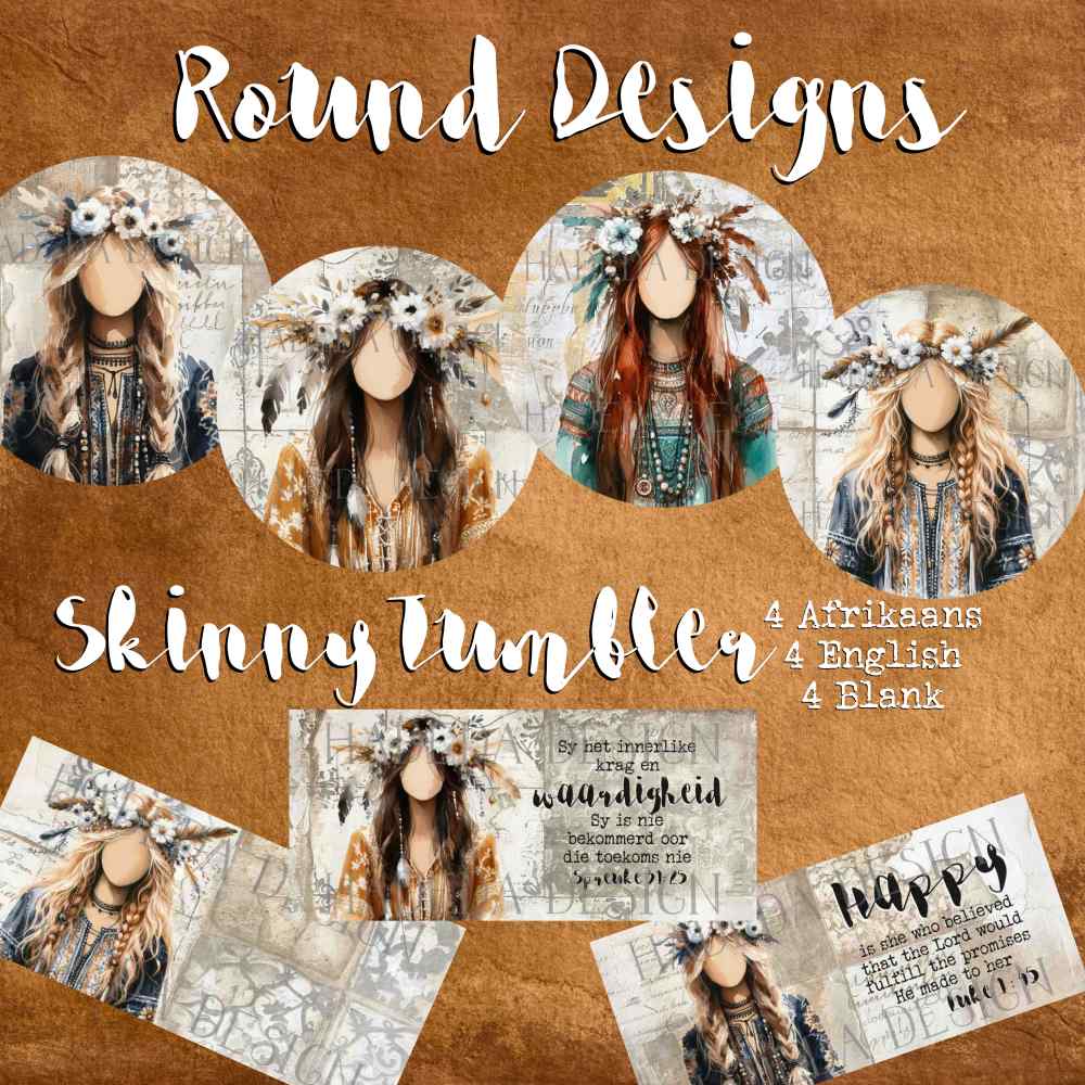 Boho Womens Day Bundle - Sublimation, Digital and DTF Printing up to A0 Size, Scrapbooking, Landscape