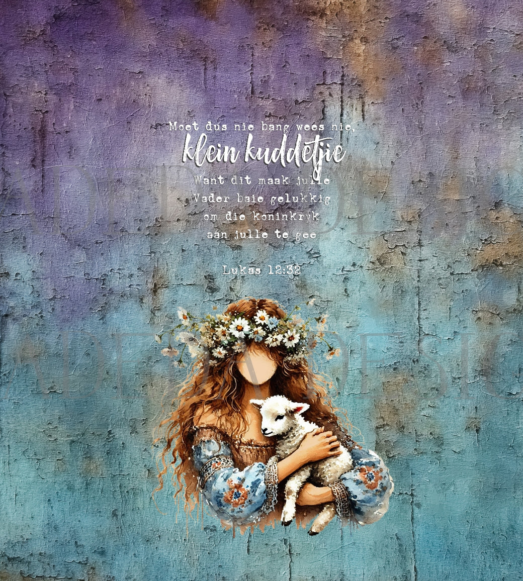 Luke 12:32 Bundle - Girl with Lamb - Sublimation, Digital and DTF Printing, Scrapbooking