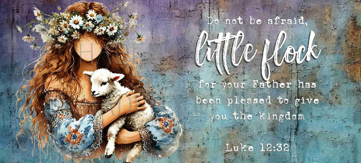 Luke 12:32 Bundle - Girl with Lamb - Sublimation, Digital and DTF Printing, Scrapbooking