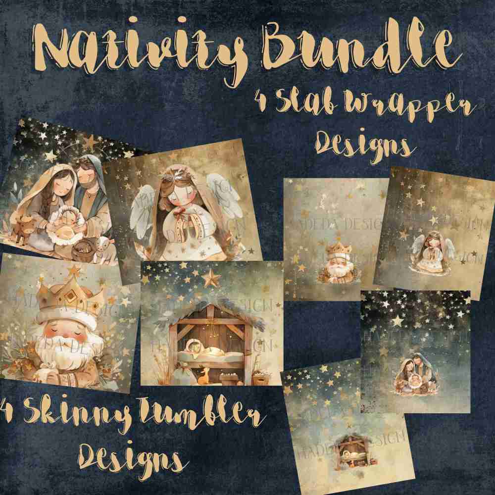 Nativity Bundle - Sublimation, Digital and DTF Printing up to Various Sizes, Scrapbooking, Landscape