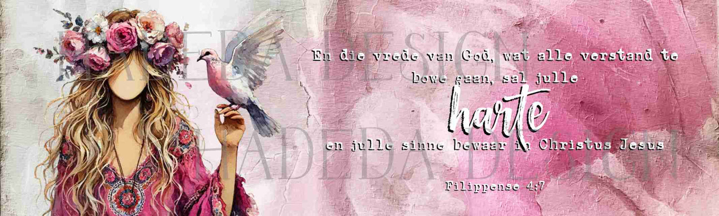 Philippians 4:7 Bundle - Girl with a Dove - Sublimation, Digital and DTF Printing, Scrapbooking