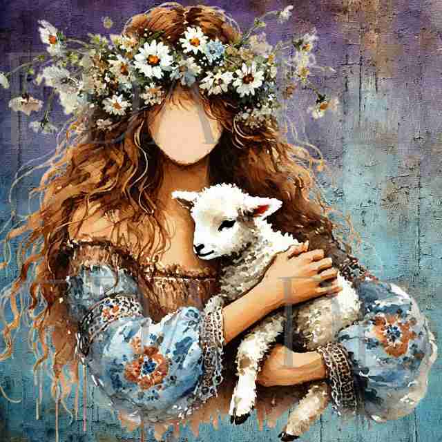 Luke 12:32 Bundle - Girl with Lamb - Sublimation, Digital and DTF Printing, Scrapbooking