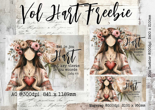 Full Heart Freebie - Sublimation, Digital and DTF Printing up to A0 Size, Scrapbooking