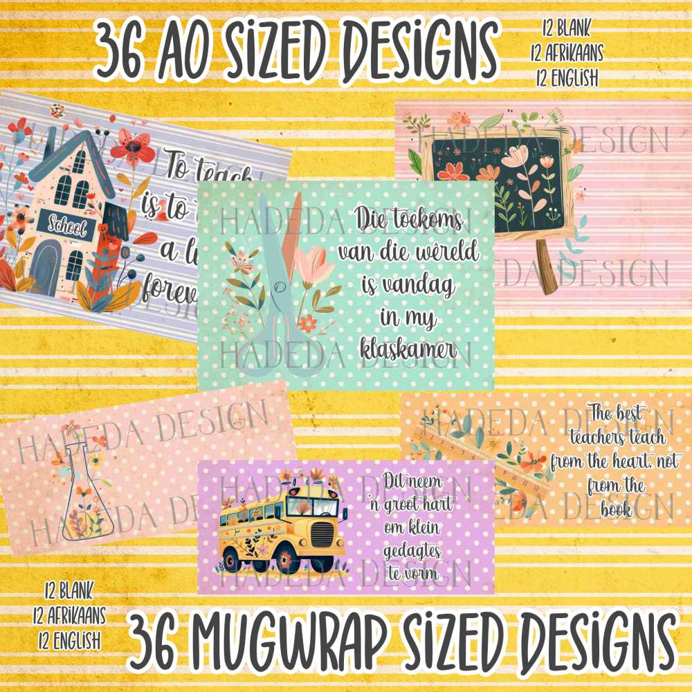 Whimsical Teacher Appreciation Designs Megabundle - Sublimation, Digital and DTF Printing up to A0 Size, Scrapbooking