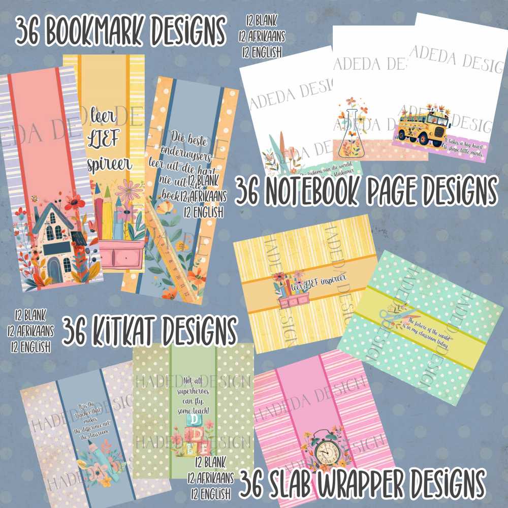 Whimsical Teacher Appreciation Designs Megabundle - Sublimation, Digital and DTF Printing up to A0 Size, Scrapbooking